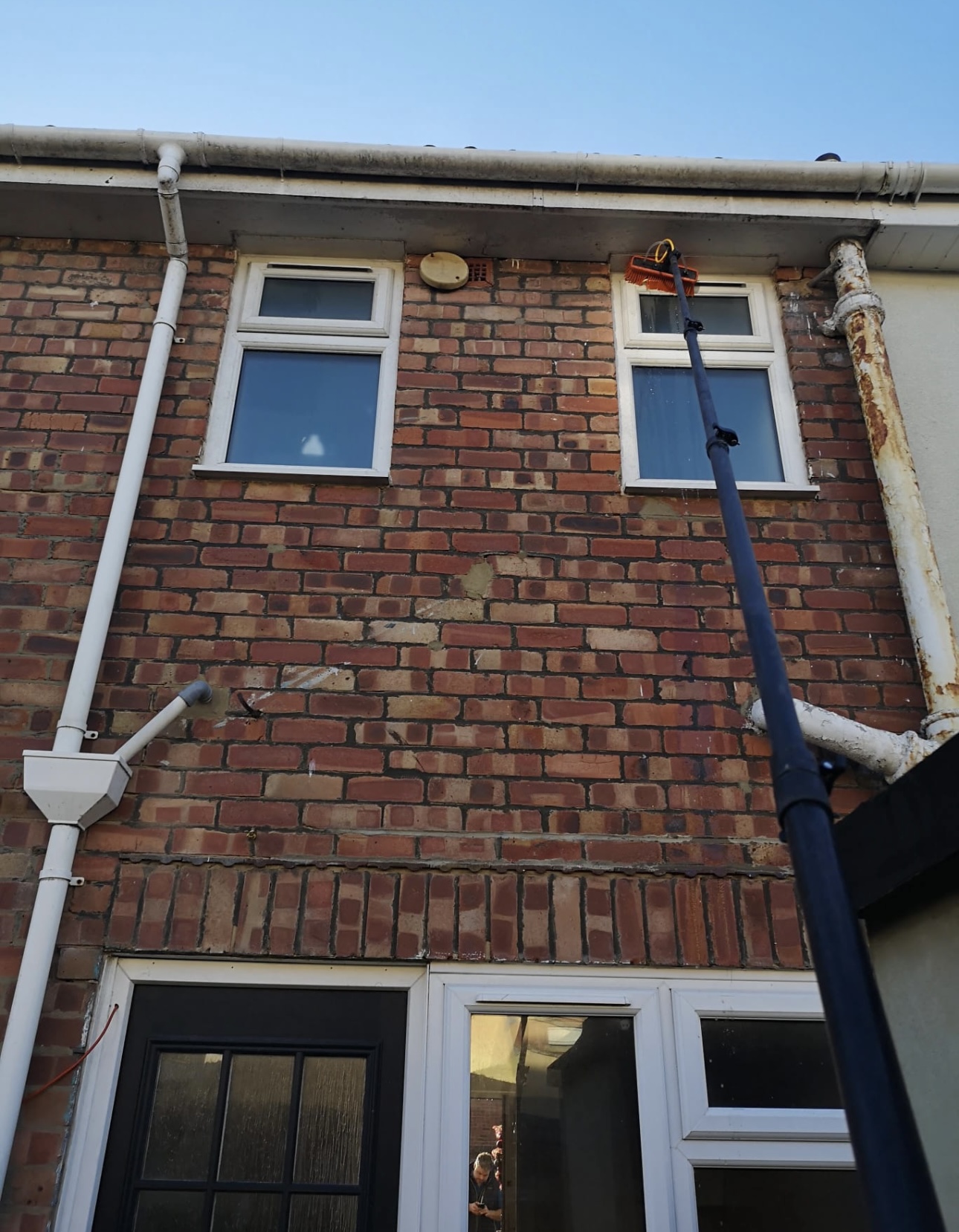 cleaning upstairs windows