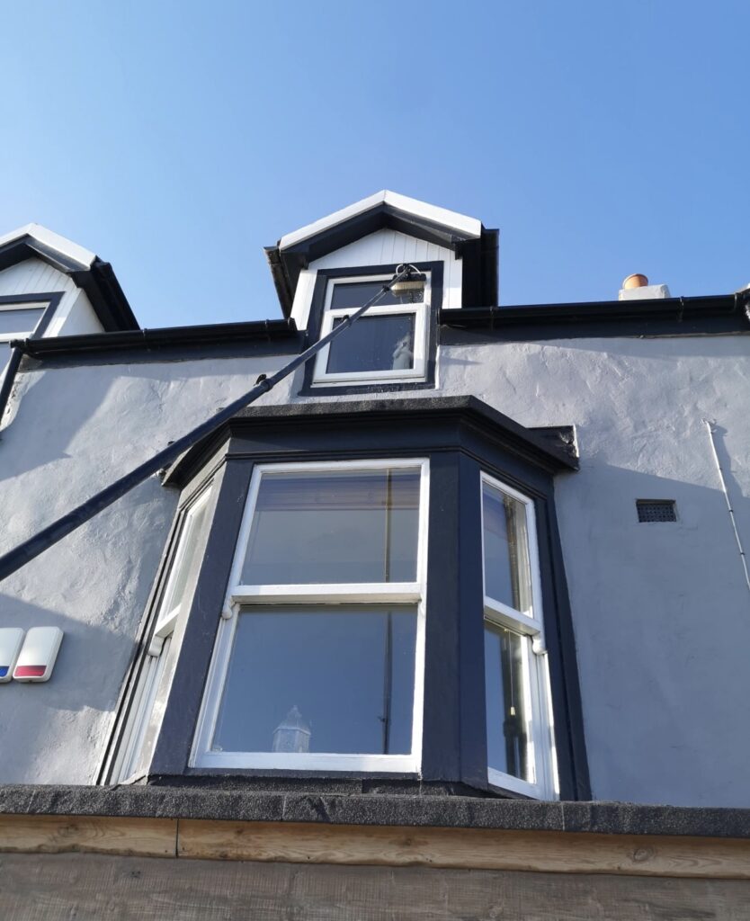 cleaning high windows